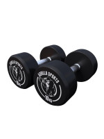 Gorilla Sports Guľaté jednoručné činky, gumové, 2 x 10 kg