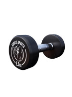 Gorilla Sports Jednoručná činka čierno/biela, 2,5 kg