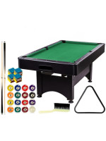 GamesPlanet biliardový stôl 6 ft, čierno / zelen s vybavením