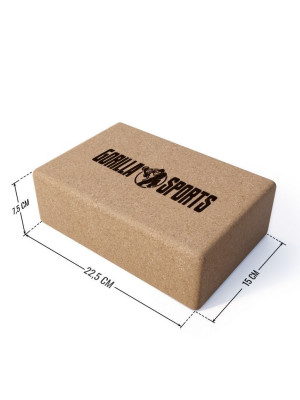 Gorilla Sports Sada kociek na jogu, korkové, 2 kusy