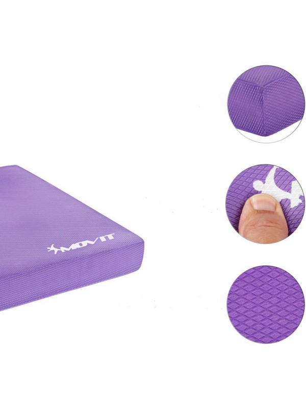 Balančný vankúš s gymnastickou gumou - fialový
