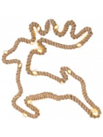 Vianočná dekorácia sob, 20 LED, teplá biela