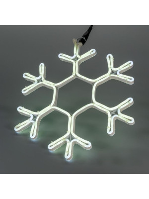 NEXOS Vianočná snehová vločka 360 LED, studená biela 40x35cm