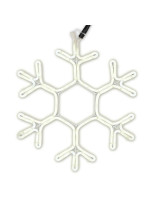 NEXOS Vianočná snehová vločka 360 LED, studená biela 40x35cm