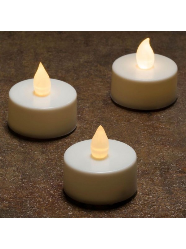 NEXOS sada LED čajových sviečok na batérie,biele,12ks