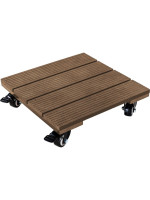 STILISTA pojazdný podstavec na rastliny- štvorec sv. hnedý