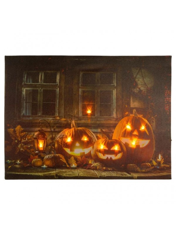 Nástenná maľba Halloween, 30 x 40 cm, 9 LED