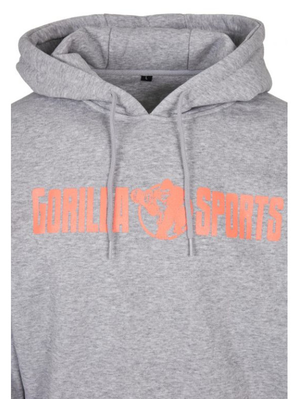 Gorilla Sports Mikina s kapucňou - sivo/oranžová 2XL