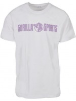 Gorilla Sports Športové tričko s potlačou, bielo/fialová, M