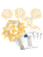 NEXOS Sada osvetlenia - hviezdy, 20 LED, teplá biela, 3 ks