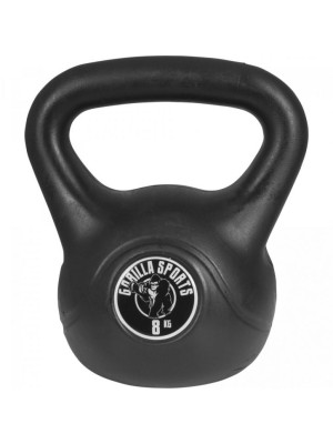 Gorilla Sports Sada kettlebell činiek, plast, čierna, 30 kg