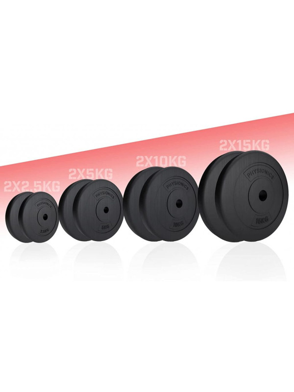 Physionics sada záťažových dosiek 2 x 5 kg, 31 mm