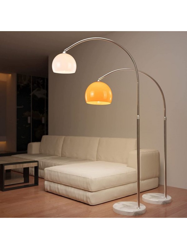 Jago Stojacia oblúková lampa, biela, 130 - 180 cm