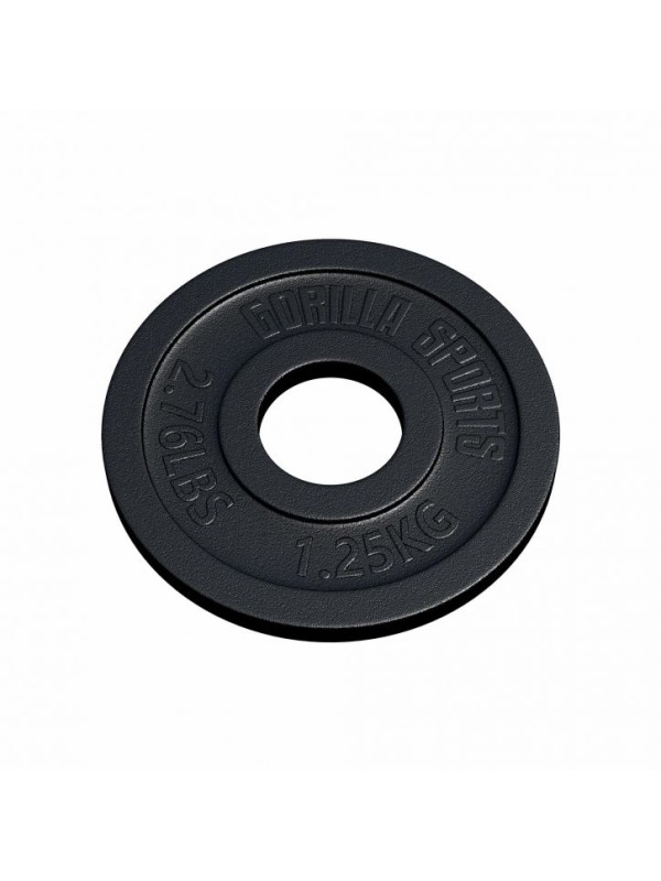 Gorilla Sports Záťažový kotúč 50/51 mm, liatina, 1,25 kg