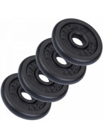 Sada liatinových závaží 1,25 kg, 4 ks, otvor 30/31 mm