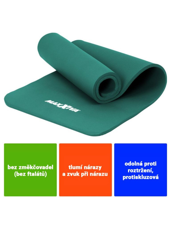 MAXXIVA gymnastická podložka, 190x100x1, 5 cm, petrolejová