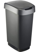 TWIST odpadkový kôš 50 l - strieborný