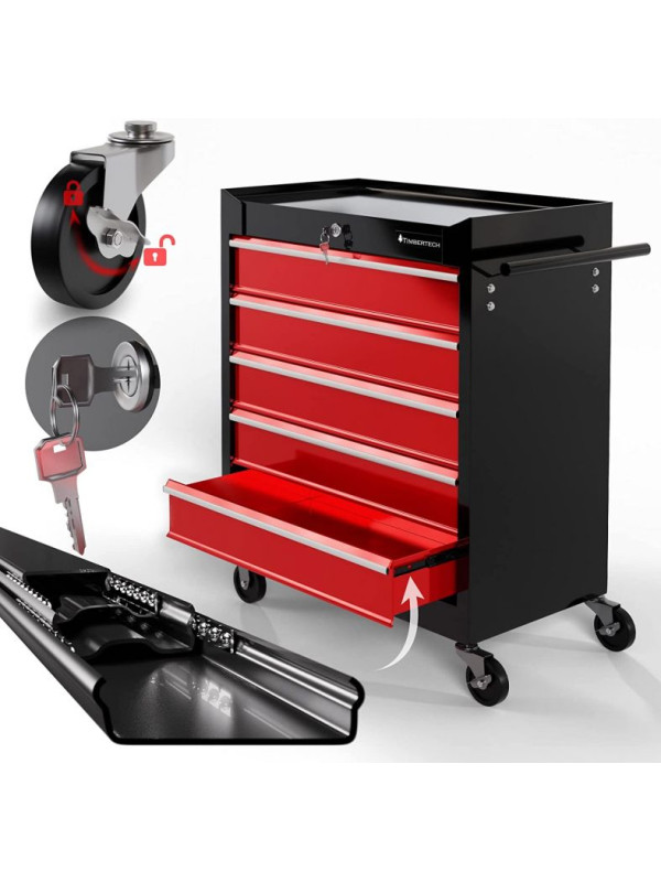 TIMBERTECH vozík na kolieskach, 5 zásuviek s vložkami