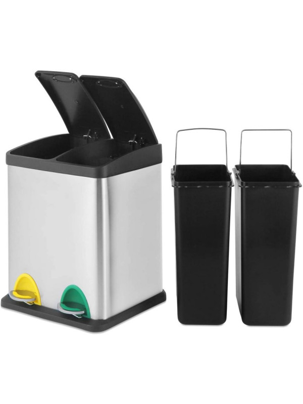 Jago Odpadkový kôš na triedený odpad 16 L, nerezový