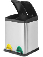 Jago Odpadkový kôš na triedený odpad 16 L, nerezový