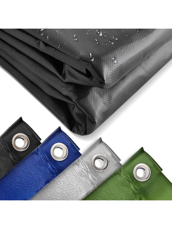 JAGO plachta 650 g/m², hliníkové oká, čierna, 2 x 3 m