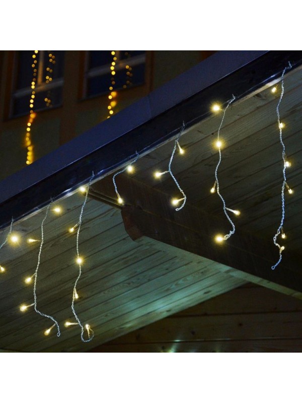 NEXOS Vianočný svetelný dážď, 600 LED, 20 m, teplá biela