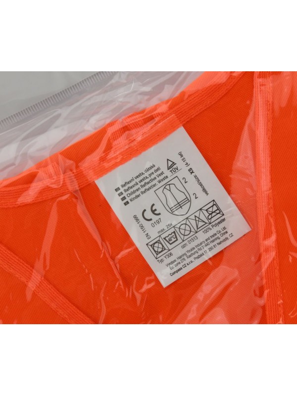 COMPASS výstražná detská vesta, oranžová, EN 1150