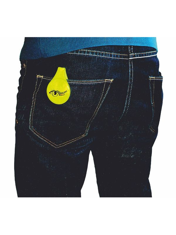 Kompas Reflexný magnetický klip S.O.R., žltý