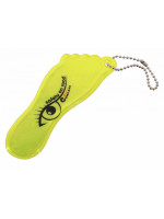 Reflexný prívesok Foot, žltý