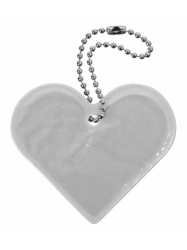 Reflexný prívesok srdce, strieborný