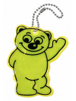 Reflexný prívesok medvedík, žltý