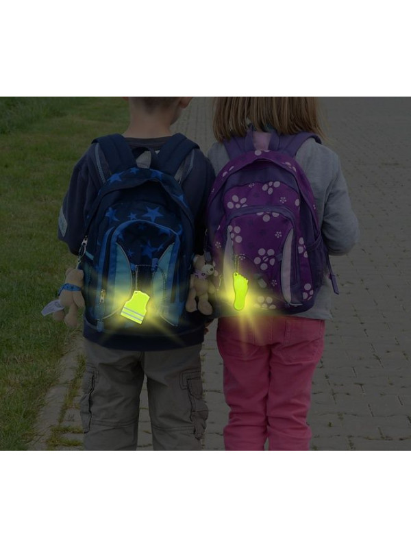 Reflexný prívesok štvorlístok, zelený