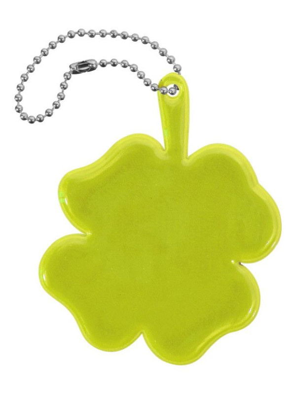 Reflexný prívesok štvorlístok, žltý