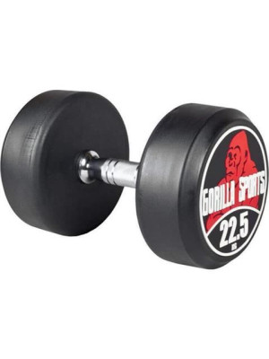 Gorilla Sports Jednoručné činky červeno/biele, 2 x 22,5 kg