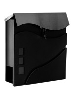 Poštová schránka Austin, 370 x 370 x 110, čierna / nerez