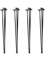 STILISTA nábytková noha z 3 tyčiek, 70 cm, čierna