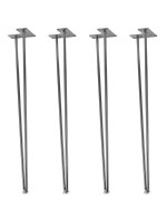 STILISTA nábytková noha z 2 tyčiek, 71 cm, sivá