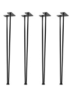 STILISTA nábytková noha z 2 tyčiek, 70 cm, čierna