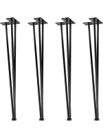 STILISTA nábytková noha z 3 tyčiek, 60 cm, čierna