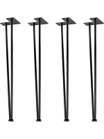 STILISTA nábytková noha z 2 tyčiek, 60 cm, čierna