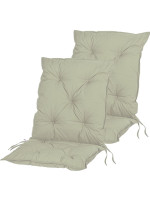 STILISTA sada 2 polstrovaní na nízké stoličky, krémová