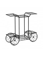 STILISTA stojan na rastliny, vozík, 77 x 75 x 28 cm, oceľ