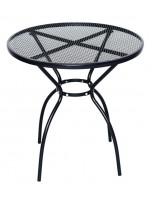 Záhradný celokovový okrúhly stôl ZWMT-06, 72 cm, čierny