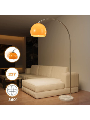 Jago stojacia oblúková lampa oranžová, 130 - 180 cm