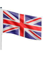 Vlajkový stožiar vrátane vlajky Veľká Británia - 650 cm