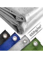 JAGO plachta 650 g/m², hliníkové oká, sivá, 4 x 7 m