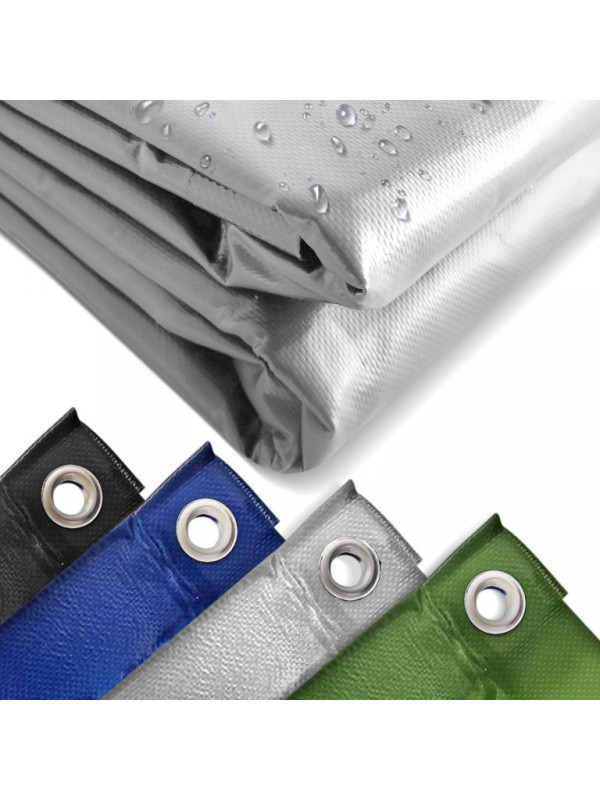 JAGO plachta 650 g/m², hliníkové oká, sivá, 4 x 8 m