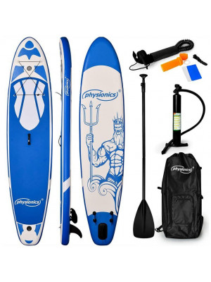 Physionics nafukovací paddleboard, 366 x 80 x 15 cm, modrý