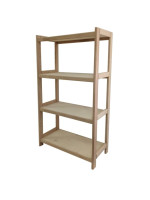 GABONI drevený bukový regál, 4 police, 133 x 70 x 33 cm