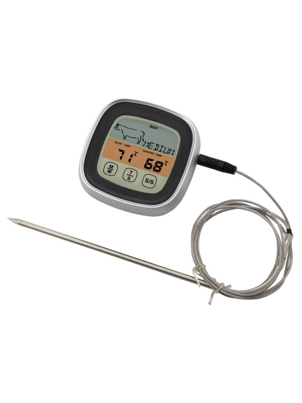 CATTARA Grilovací teplomer digitálny so sondou, 7,5 x 7,5 cm